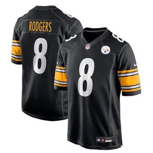 Nike Men's Pittsburgh Steelers Aaron Rodgers Nike Black Game Jersey, Size Small